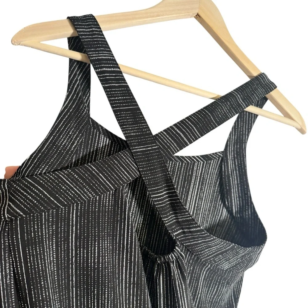 Athleta Arrival Maxi Dress Amara Stripe Black White Athleisure Size Medium - Picture 6 of 7